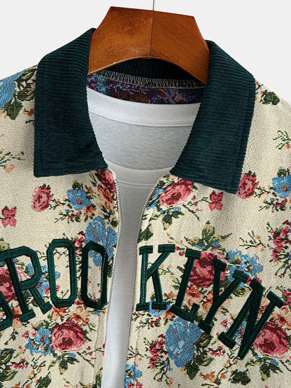 Anoxina Brown Patchwork Print Shirt