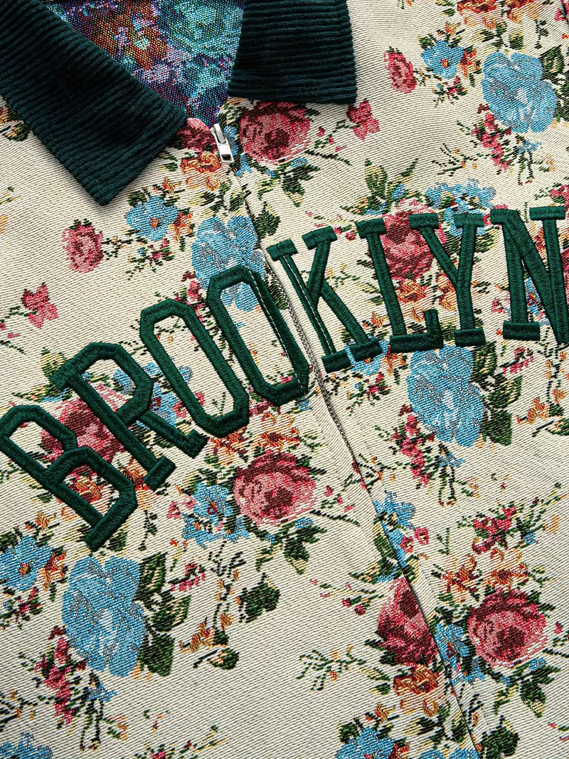 Anoxina Brown Patchwork Print Shirt