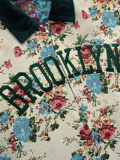 Anoxina Brown Patchwork Print Shirt