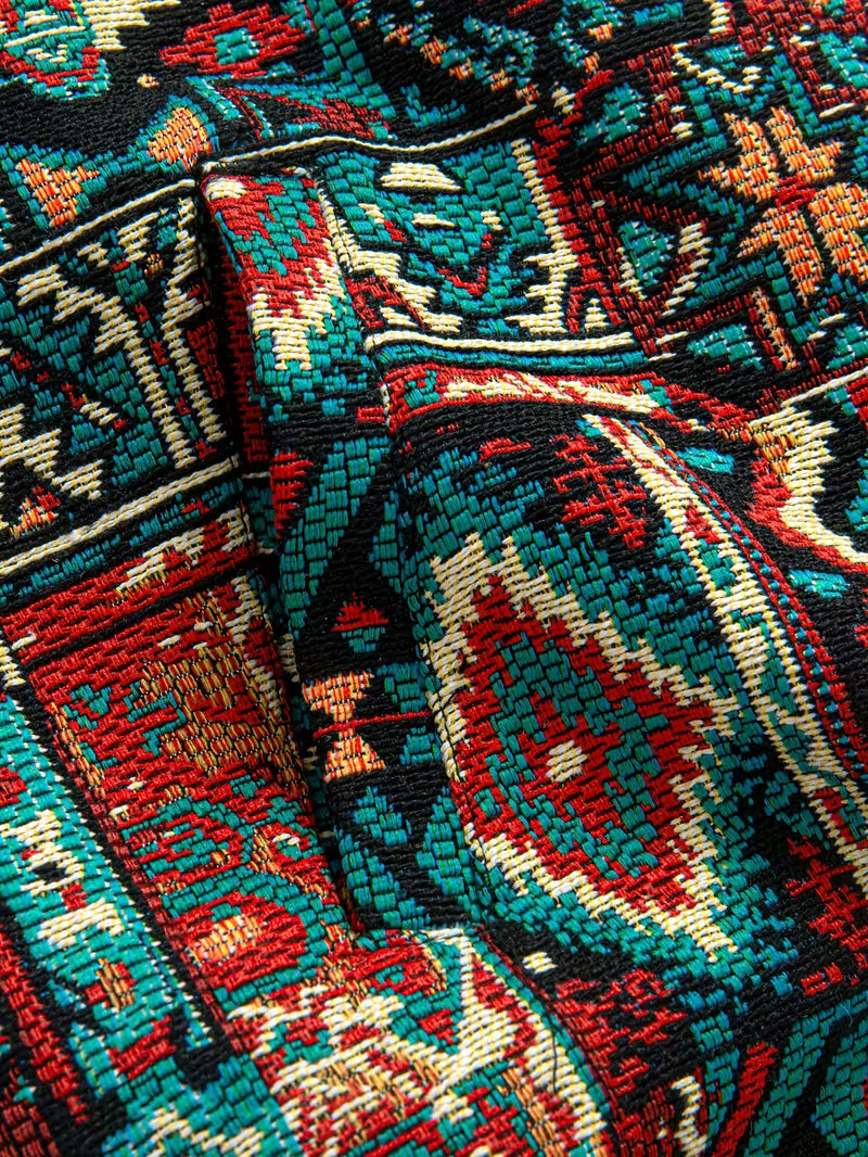 Anoxina Multicolor Tribal Patchwork Men's Full Sleeve Casual Shirt