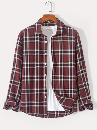 Anoxina Green Plaid Check Men's Full Sleeve Casual Shirt