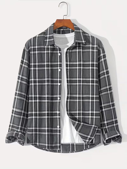 Anoxina Green Plaid Check Men's Full Sleeve Casual Shirt