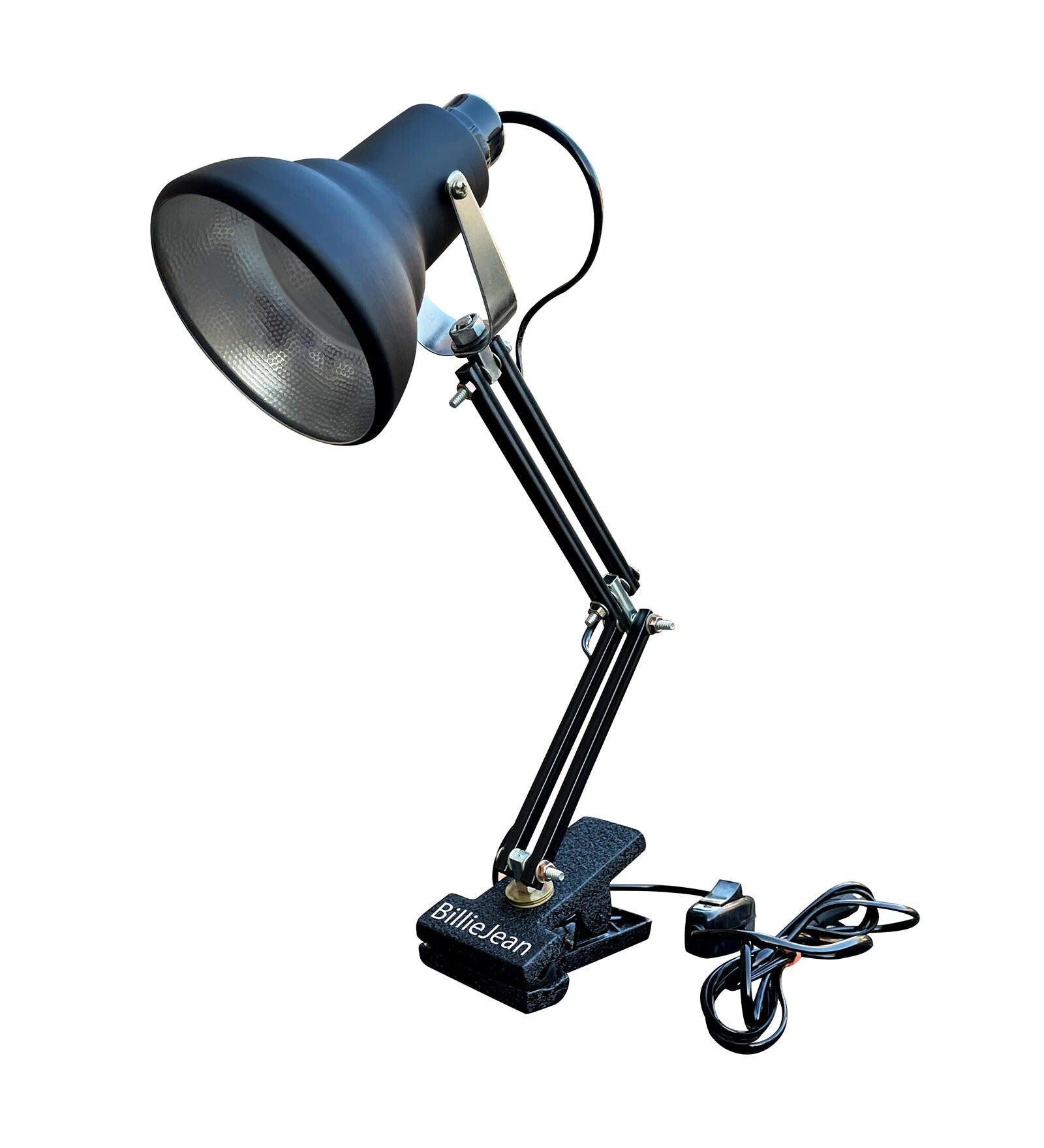 Pixar Style Adjustable Black Desk Lamp – Clip-On Study & Reading Lamp for Office & Home
