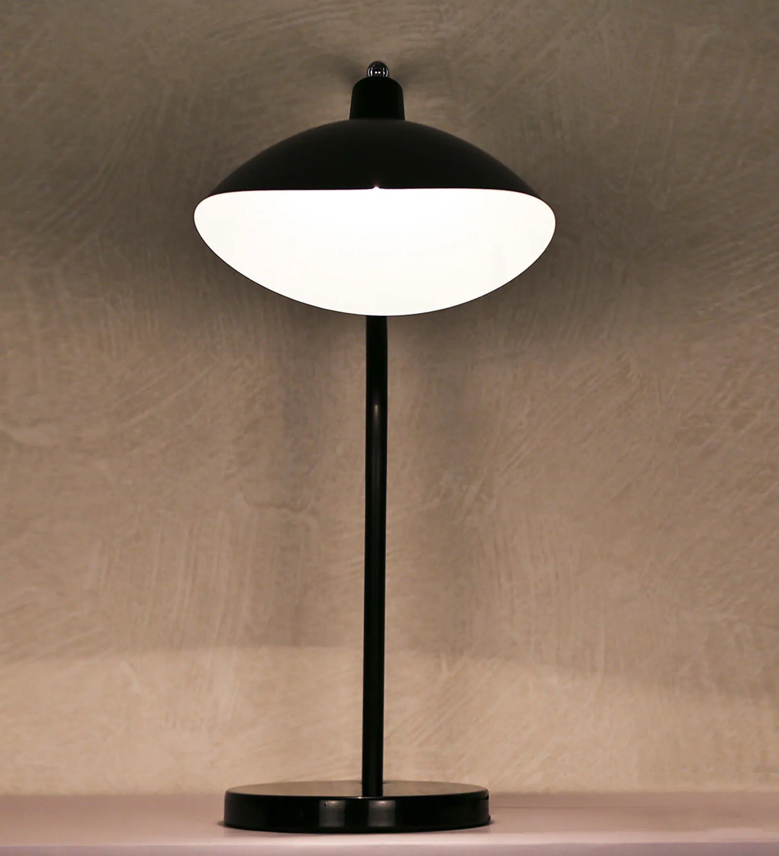 Metal Study Lamp with Matte Black Base – Adjustable Desk Lamp for Study, Office & Home